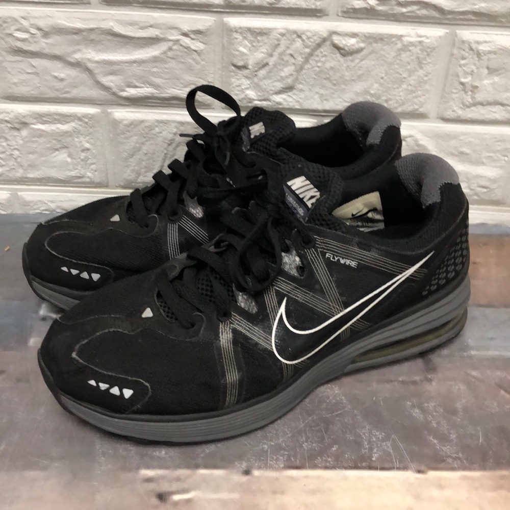 NIKE LUNARMX+ Black RUNNING SHOES 415322-003 Men’s Size 9 fly wire